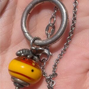 James Avery RETIRED Bee Bead charm with James Avery charm necklace.
